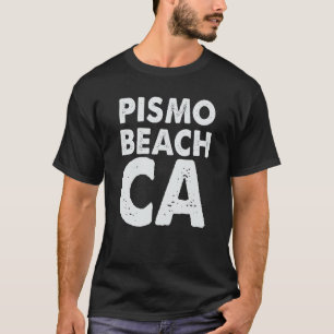 Pismo Beach Ca  Chunk Block Palms T-Shirt