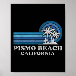 Pismo Beach California Family Summer Vacation Vint Poster
