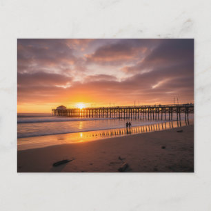  Pismo Beach, California Pier at sunset Postcard