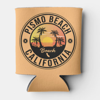 Pismo Beach California Sunset Vacation Souvenirs Can Cooler