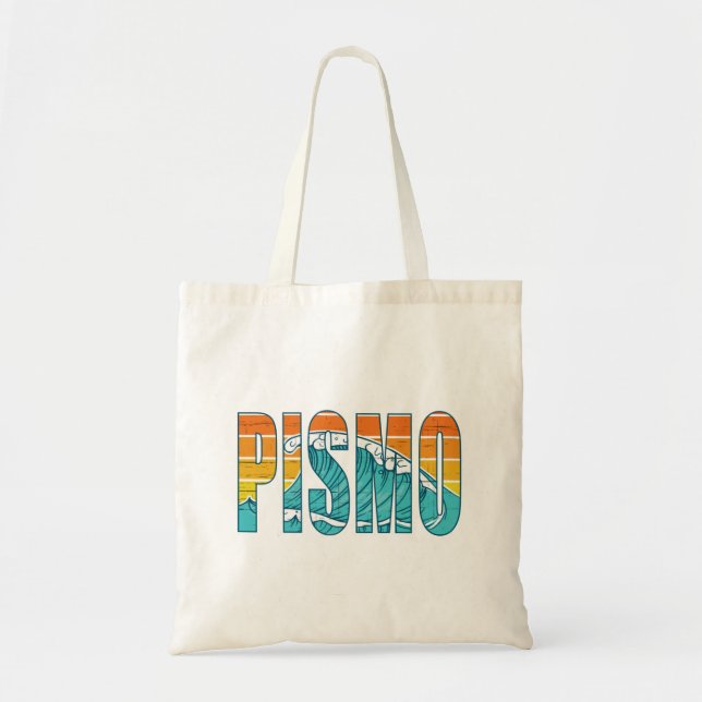 Pismo Beach California Surfers T-Shirt Tote Bag (Front)