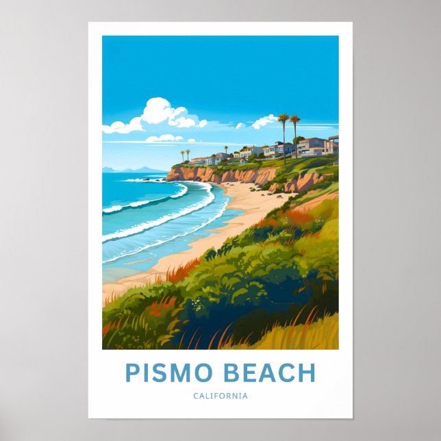 Pismo Beach California Travel Print (Front)