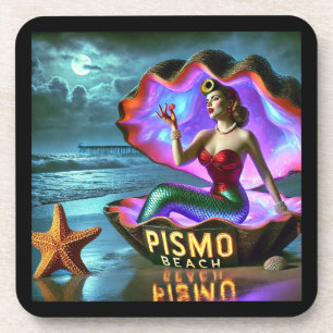 PISMO BEACH MERMAID.  SERIES 1 NUMBER 1. COASTER