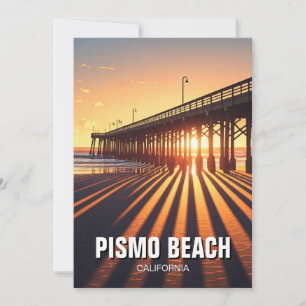 Pismo Beach Pier California Holiday Card