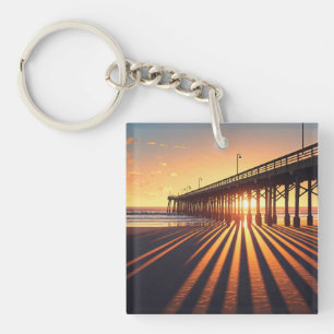 Pismo Beach Pier California Key Ring