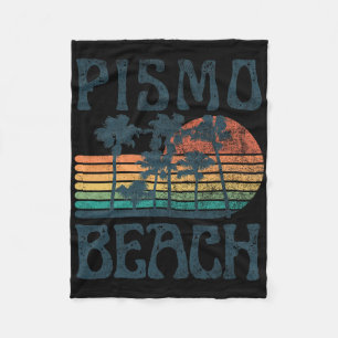 Pismo California Beach Summer Vacation Vintage Fleece Blanket