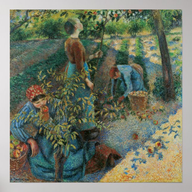 Pissarro - Apple Picking Poster (Front)
