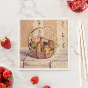 Pissarro - Apples and Pears in a Round Basket, Napkin