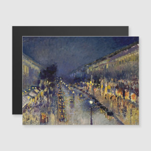Pissarro - Blvd Montmartre at Night Magnetic Card