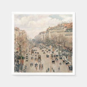 Pissarro - Boulevard Montmartre, Afternoon Sun Napkin