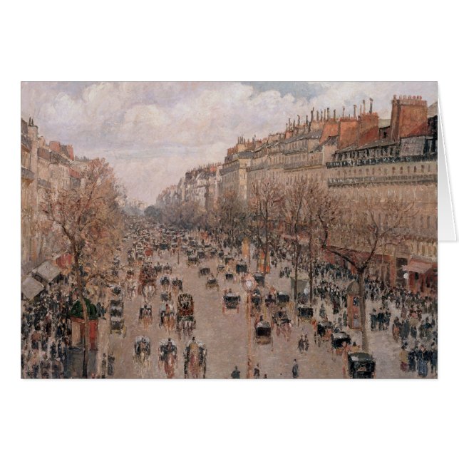 Pissarro Boulevard Montmartre Greeting Card (Front Horizontal)
