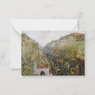 Pissarro - Boulevard Montmartre, Mardi Gras Card