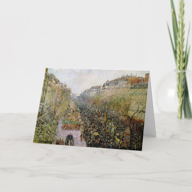 Pissarro - Boulevard Montmartre, Mardi Gras Card (Front)