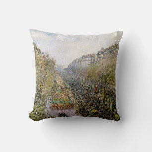 Pissarro - Boulevard Montmartre, Mardi Gras Cushion
