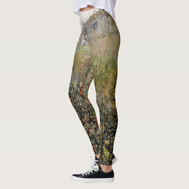 Pissarro - Boulevard Montmartre, Mardi Gras Leggings (Left)