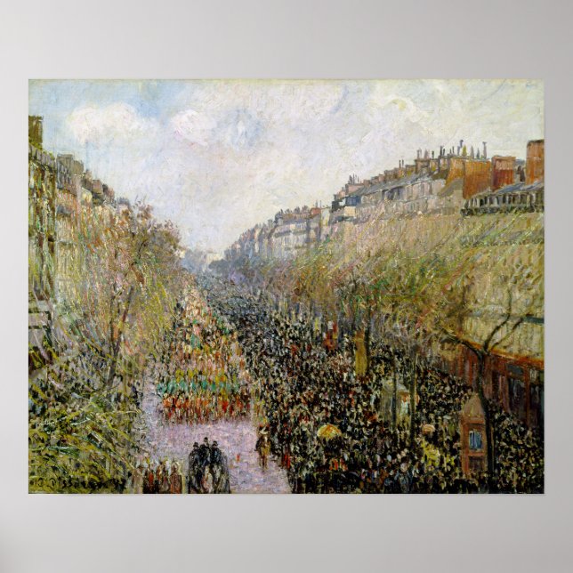 Pissarro - Boulevard Montmartre, Mardi Gras Poster (Front)