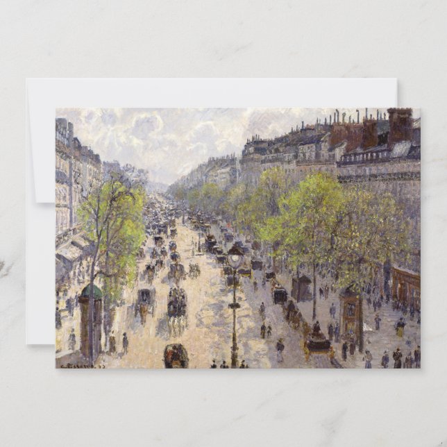 Pissarro - Boulevard Montmartre, Spring Invitation (Front)