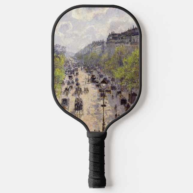Pissarro - Boulevard Montmartre, Spring Pickleball Paddle (Front)