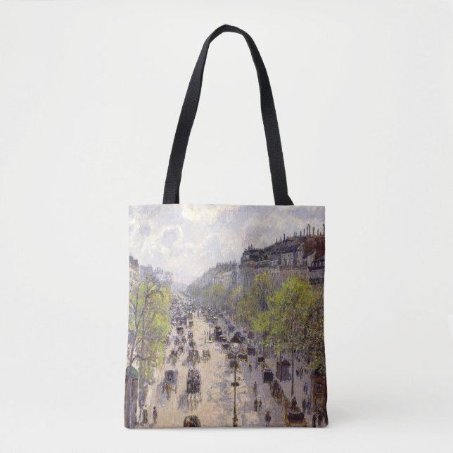 Pissarro - Boulevard Montmartre, Spring Tote Bag (Front)
