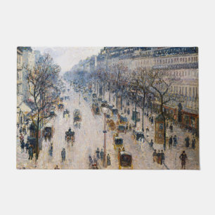 Pissarro - Boulevard Montmartre, Winter Morning Doormat