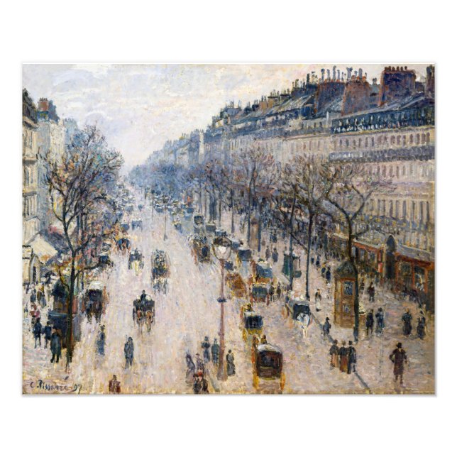 Pissarro - Boulevard Montmartre, Winter Morning Photo Print (Front)