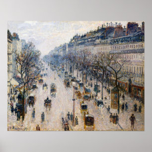 Pissarro - Boulevard Montmartre, Winter Morning Poster