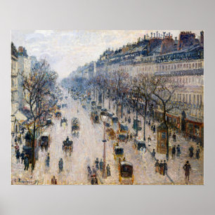 Pissarro - Boulevard Montmartre, Winter Morning Poster