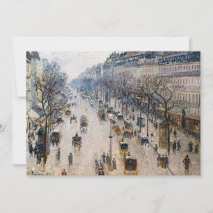 Pissarro - Boulevard Montmartre, Winter Morning Thank You Card