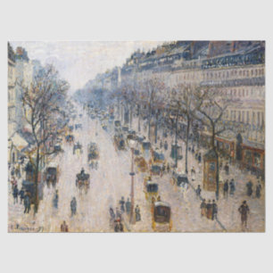 Pissarro - Boulevard Montmartre, Winter Morning Tissue Paper