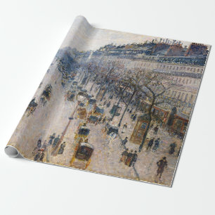 Pissarro - Boulevard Montmartre, Winter Morning Wrapping Paper