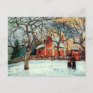 Pissarro: Chestnut Trees, Louveciennes, Winter Postcard
