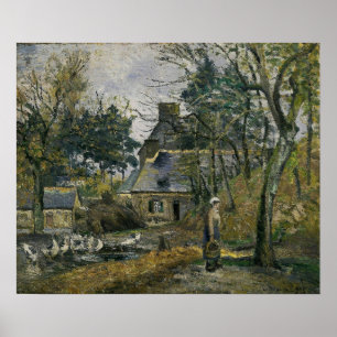 Pissarro - Farm At Montfoucault 1874 Poster