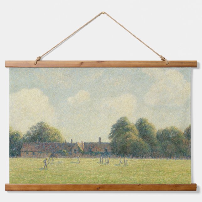 Pissarro Hampton Court Famous Old Art Wood Wall Hanging Tapestry (Front)