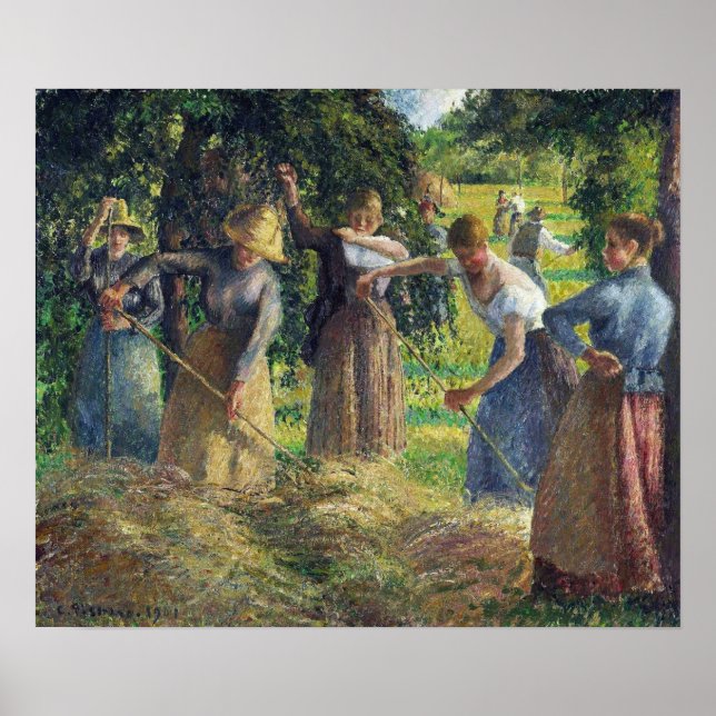 Pissarro - Hay Harvest At Eragny 1901 Poster (Front)