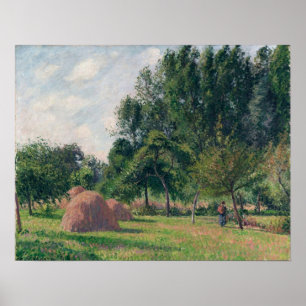 Pissarro - Haystacks Morning Eragny 1899 Poster