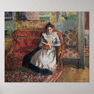 Pissarro - Jeanne Reading 1899 Poster