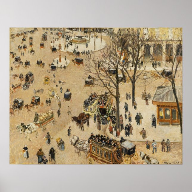 Pissarro - La Place Du Theatre Francais Poster (Front)