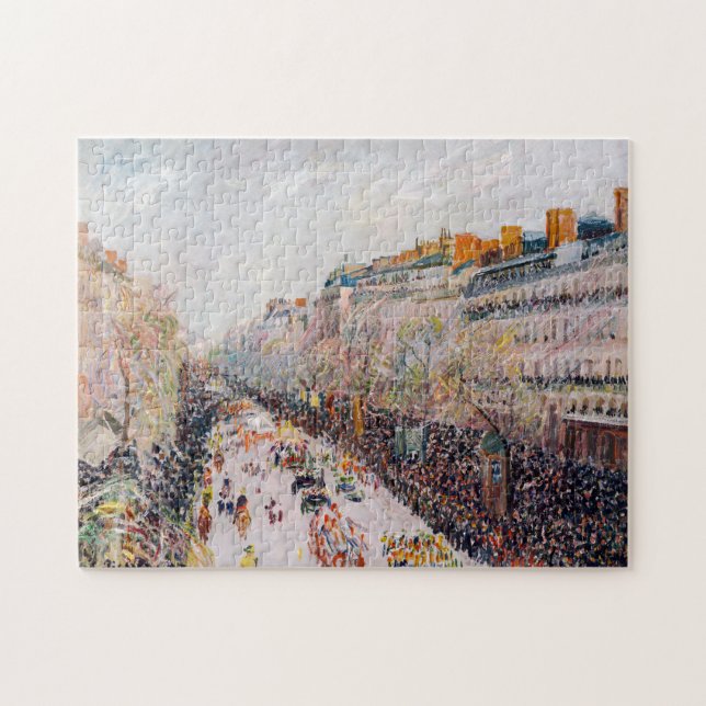 Pissarro - Montmartre, Mardi Gras on the Boulevard Jigsaw Puzzle (Horizontal)