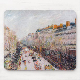 Pissarro - Montmartre, Mardi Gras on the Boulevard Mouse Pad