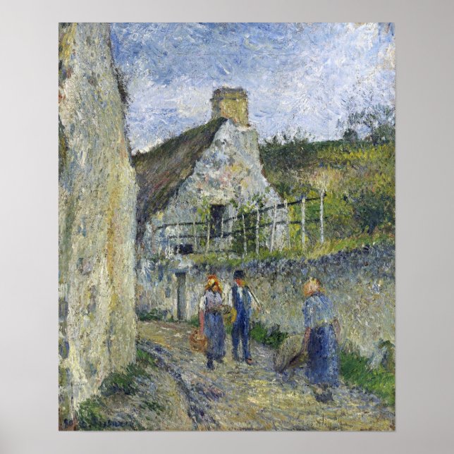Pissarro - Paved Street At Valhermeil, Auvers Poster (Front)