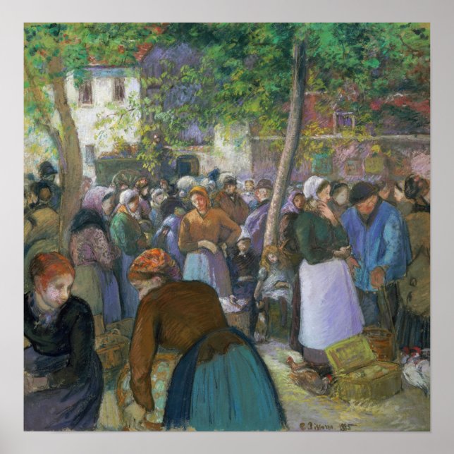 Pissarro - Poultry Market At Gisors Poster (Front)