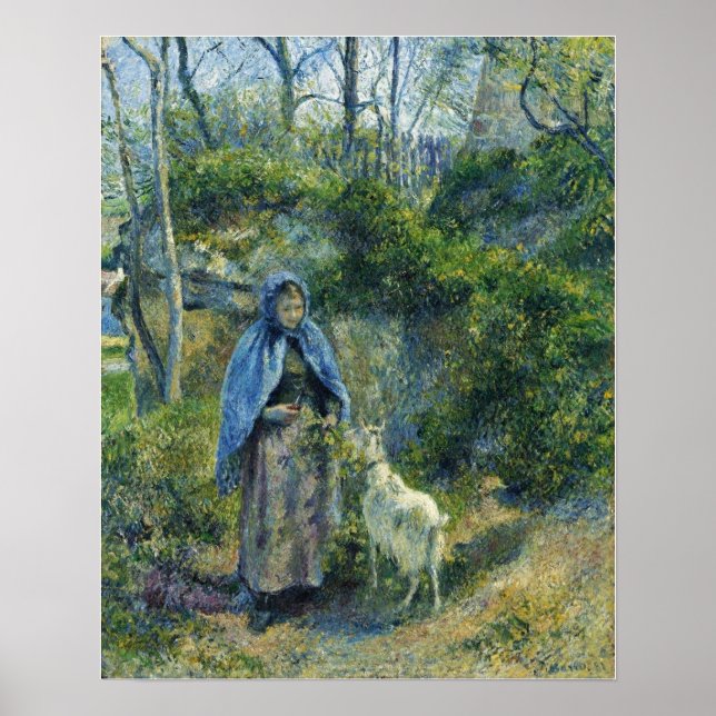 Pissarro - Shepherdess And The Goat 1881 Poster (Front)