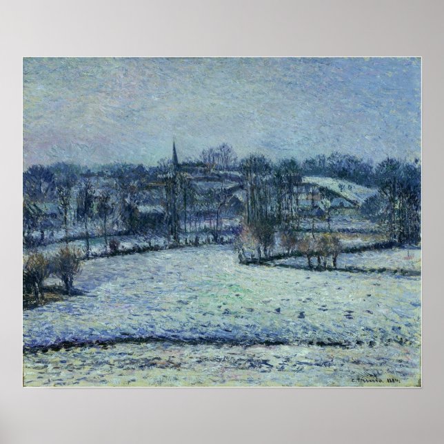 Pissarro - Snow Scene At Eragny (Bazincourt) Poster (Front)