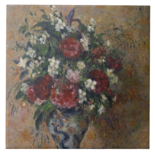 Pissarro Still life with peonies and mock orange Ceramic Tile