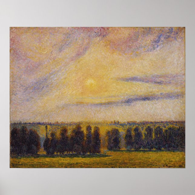 Pissarro - Sunset At Eragny Poster (Front)