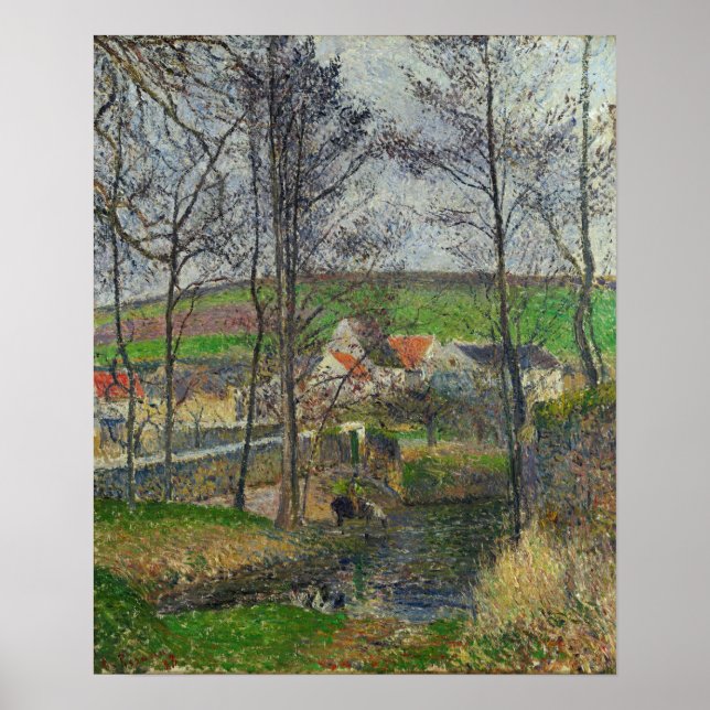 Pissarro - The Banks Of The Viosne At Osny Poster (Front)