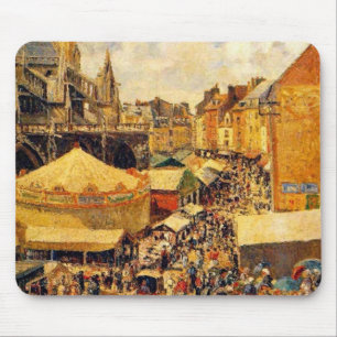 Pissarro: The Fair in Dieppe, Sunny Morning Mouse Pad