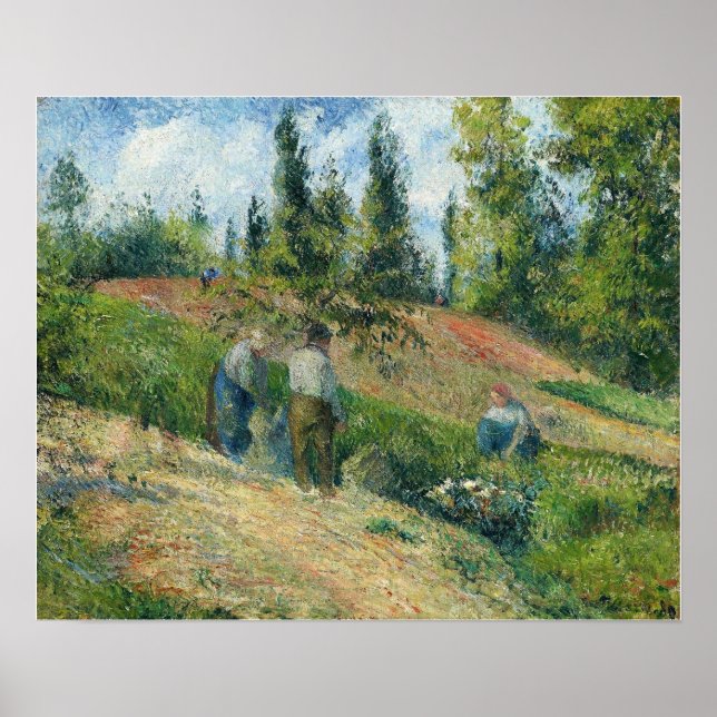 Pissarro - The Harvest Pontoise 1880 Poster (Front)
