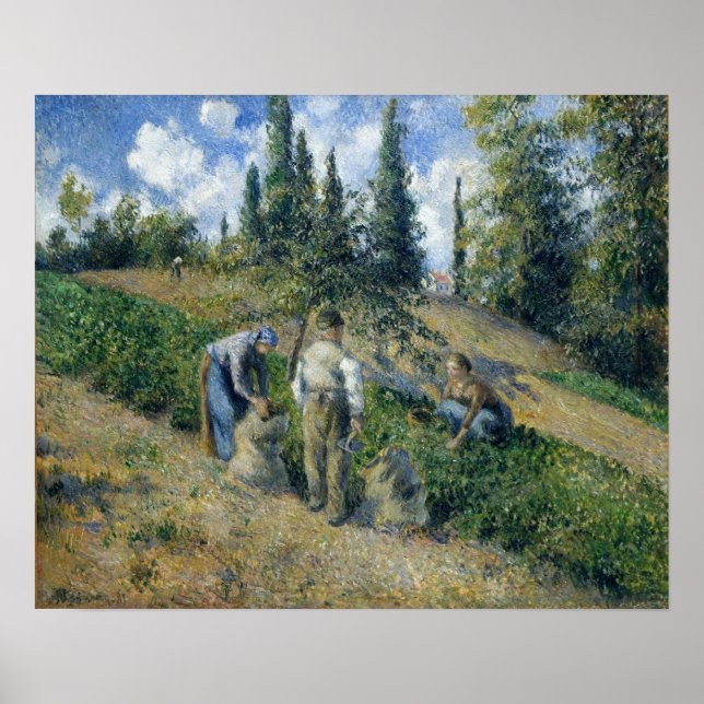 Pissarro - The Harvest Pontoise 1881 Poster (Front)