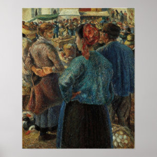 Pissarro - The Poultry Market At Pontoise 1882 Poster